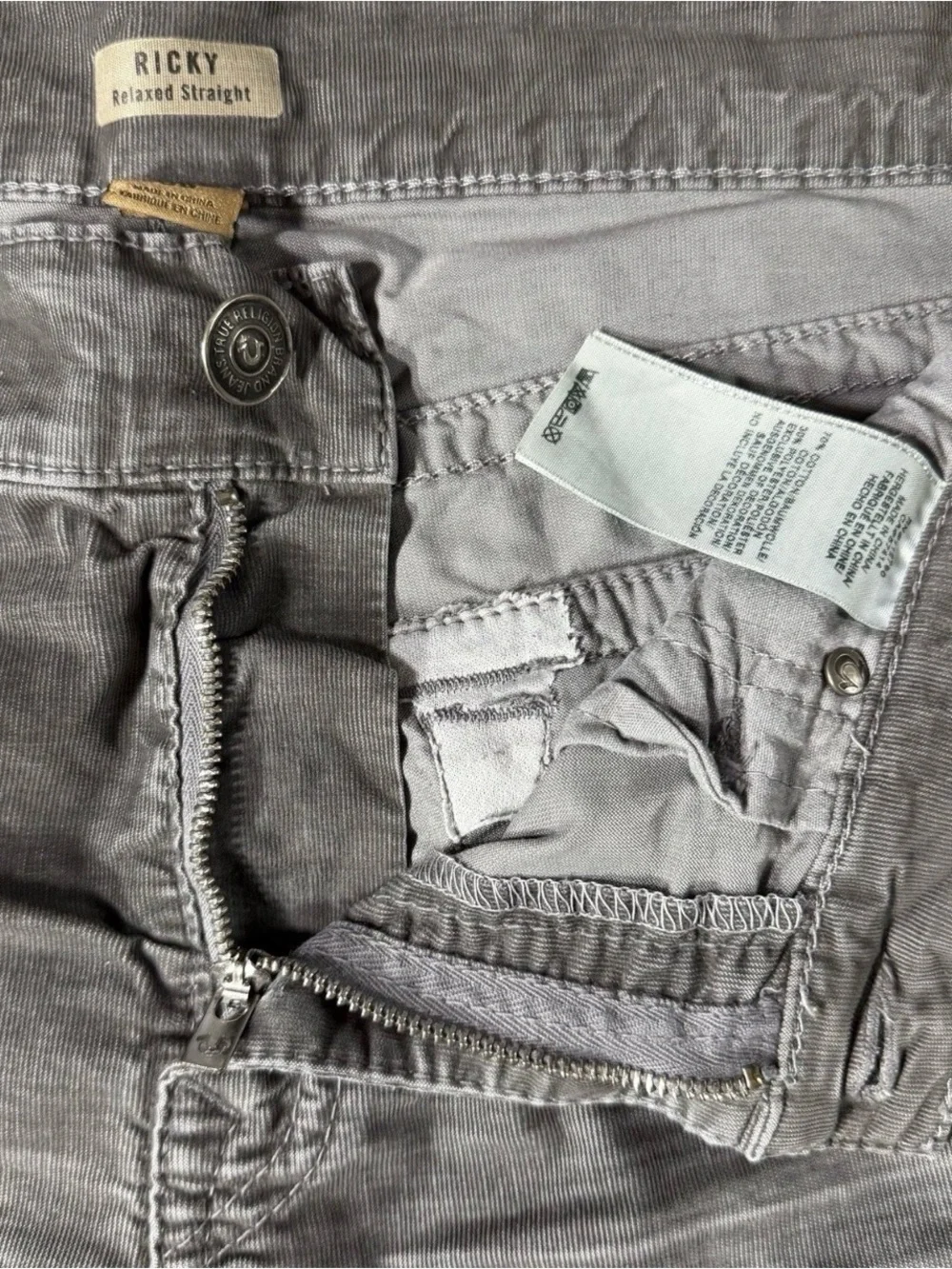 True Religion Ricky Corduroy Jean Shorts Men's Cut Off Y2k Size 36